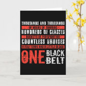 Carte Une ceinture noire Funny Martial Arts Karate Taekw (Fleur jaune)