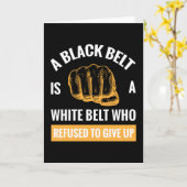 Carte Une ceinture noire Karate Arts martiaux (Fleur jaune)
