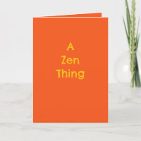 "Une Chose Zen", humour, philosophie, ironie, cade