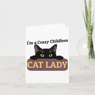 Carte Une dame chat folle sans enfants Kamala Harris 202