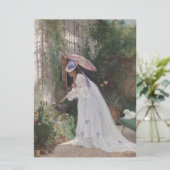 Carte Une dame dans un jardin qui soigne ses fleurs avec (Debout devant)