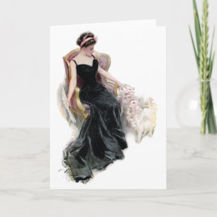 Carte Une dame et ses chats