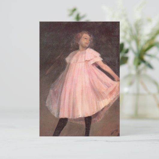 Carte Une danseuse en robe rose (Debout devant)