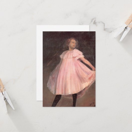 Carte Une danseuse en robe rose (Devant/Arrière en situation)