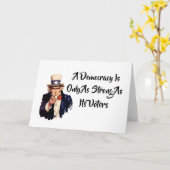 Carte Une Démocratie N'Est Que Aussi Forte Que Ses Élect (Fleur jaune)