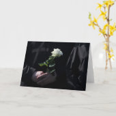 Carte Une Dernière Rose Blanche (Fleur jaune)