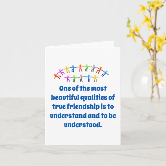 Carte Une Des Plus Belles Qualités - Amitié Q (Fleur jaune)