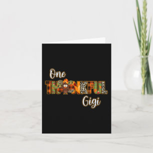 Carte Une dinde Gigi reconnaissante a béni la citrouille