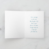 Carte Une douce pensée pour vous | Thème Océanique (Intérieur)