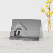 Carte Une école en noir et blanc couleur sélective (Fleur jaune)