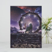 Carte Une fée et un loup sombre (Debout devant)