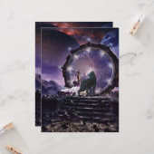 Carte Une fée et un loup sombre (Devant/Arrière en situation)