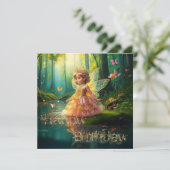 Carte Une fée magique dans un étang Joyeux anniversaire (Debout devant)