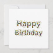 Carte Une féerie magique forêt boisée Joyeux anniversair (Dos)