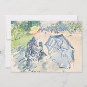 Carte Une femme assise sur un banc | Berthe Morisot (Devant)