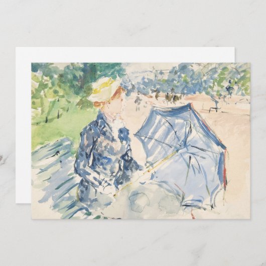 Carte Une femme assise sur un banc | Berthe Morisot (Devant / Derrière)