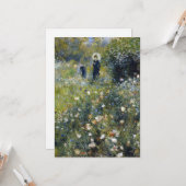 Carte Une femme avec un parasol dans un jardin par Augus (Devant/Arrière en situation)