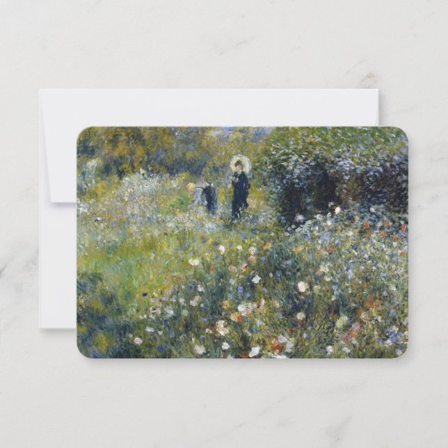 Carte Une femme avec un parasol dans un jardin par Augus (Devant)