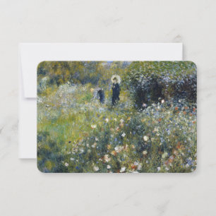 Carte Une femme avec un parasol dans un jardin par Augus