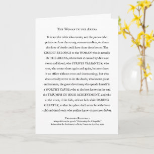 Carte Une femme dans l'Modèle inspirationnel de l'arène