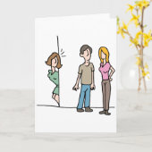 Carte Une femme espionne un petit ami (Fleur jaune)