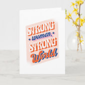 Carte Une femme forte Un monde fort (Fleur jaune)