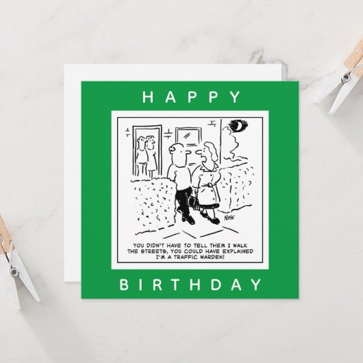 Carte Une femme marche dans les rues en tant que dessin (Devant/Arrière en situation)