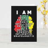 Carte Une Femme Noire Dit Que Je Suis (Fleur jaune)