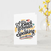 Carte Une Femme Noire Parle Écouter Et Apprendre Junetee (Fleur jaune)