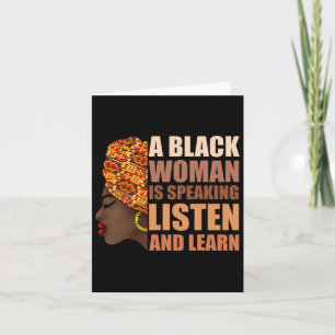 Carte Une Femme Noire Parle Écouter Et Apprendre La Trad