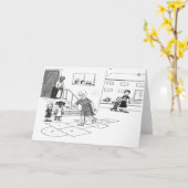 Carte Une femme plus âgée saute en jouant à la scotch av (Fleur jaune)