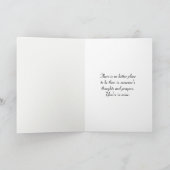 Carte Une femme qui prie pour avoir pensé à vous (Intérieur)