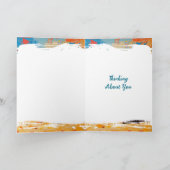 Carte Une femme sur la plage Abstraite de penser à vous (Intérieur)