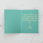 Carte Une femme Toasting avec Champagne 50e anniversaire (Intérieur)