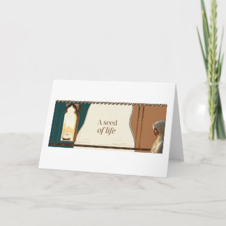 Carte Une fenêtre sculptée et une rivière, un germe de v