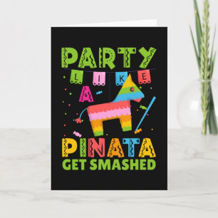 Carte Une Fête Comme Pinata Se Bat