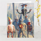 Carte Une fête monstrueuse (Fleur jaune)