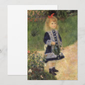 Carte Une fille à la canne d'arrosage par Pierre Renoir (Devant / Derrière)