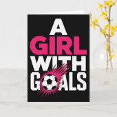 Carte Une fille avec des objectifs motivés Joueuses de f (Fleur jaune)