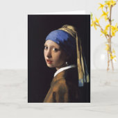 Carte Une fille avec une perle (Fleur jaune)