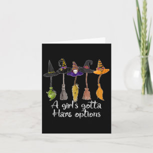 Carte Une fille doit avoir des options, balai drôle sorc
