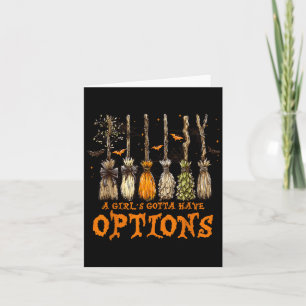 Carte Une fille doit avoir des options Halloween sorcièr