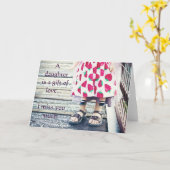 Carte Une fille est un cadeau d'amour......carte (Fleur jaune)