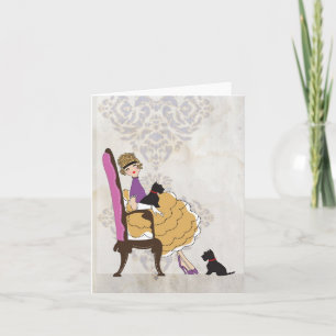 Carte Une fille et ses chiens