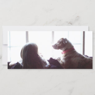 Carte Une fille et son Signet chiot