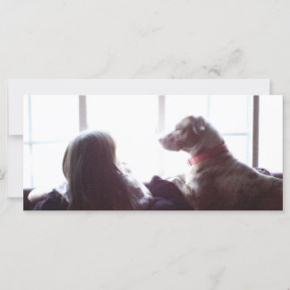 Carte Une fille et son Signet chiot