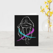 Carte Une Fille Pleure Introvert Un Défenseur De La Prév (Fleur jaune)