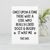 Carte Une fille qui aimait vraiment le rugby et les chie (Debout devant)