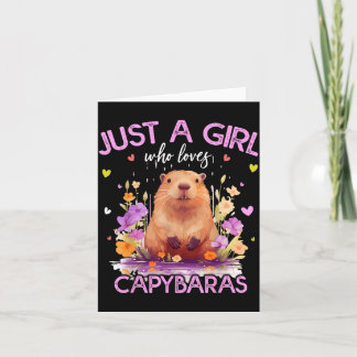 Carte Une fille qui aime les capybaras pour les femmes g