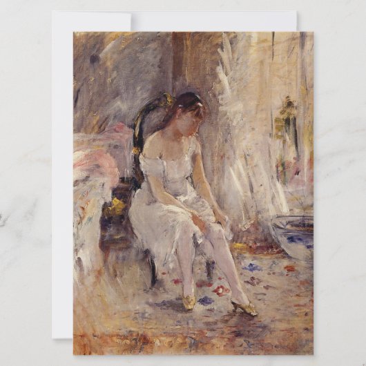 Carte Une fille qui met sur ses bas (par Berthe Morisot) (Devant)